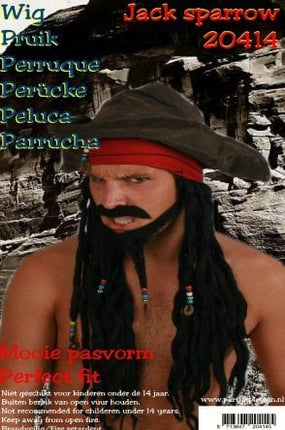 Carnaval- & feest accessoires: Piraten haarset