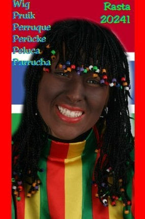 Carnaval- & feest accessoires: Rasta pruik met kralen