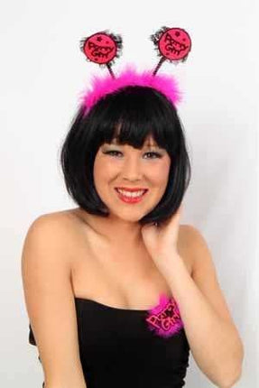 Diadeem met button party girl