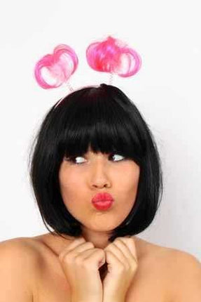 Diadeem met roze pluimpjes