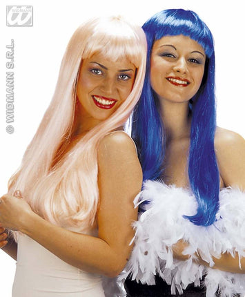 feestaccessoires: Mode-pruik neon in 6 verschillende kleuren