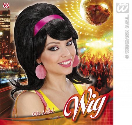 Feestaccessoires: Pruik 60-er jaren met haarband