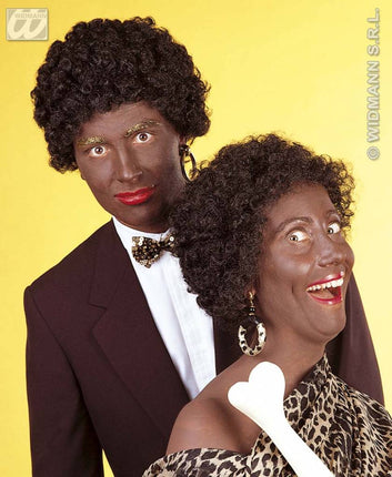 Feestaccessoires: Pruik Afro-look/Zwarte Piet