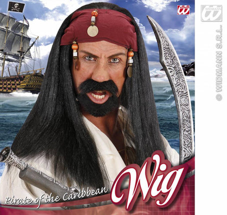 Feestaccessoires: Pruik Pirate of the Caribbean