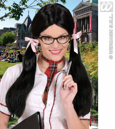 feestaccessoires: Pruik schoolmeisje