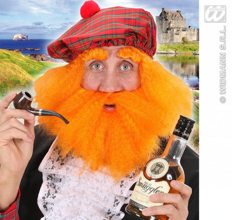 Feestaccessoires: Pruik Schotse hooglander