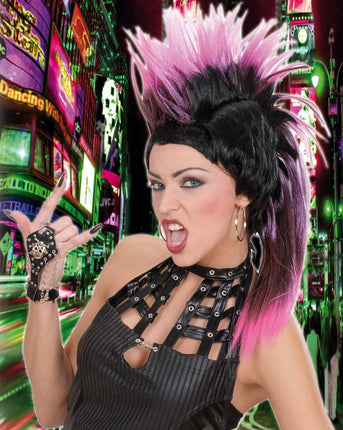 feestaccessoires: Punkpruik meerkleurig