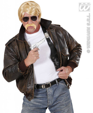 Feestpruik: Undercover agent met snor en bril