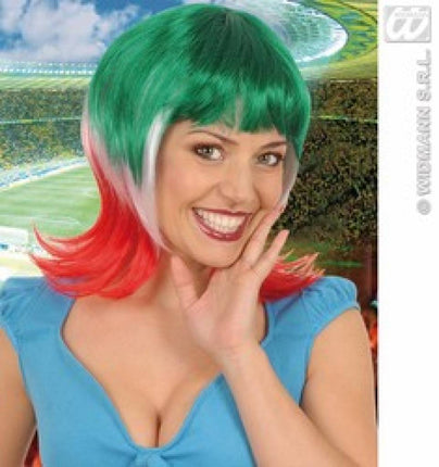 Feestpruik: voetbal supporter