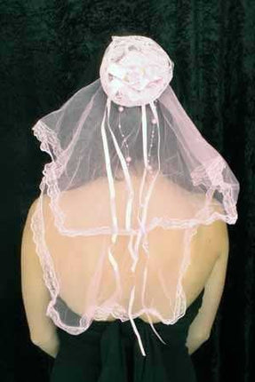 Haardecoratie roze met tule