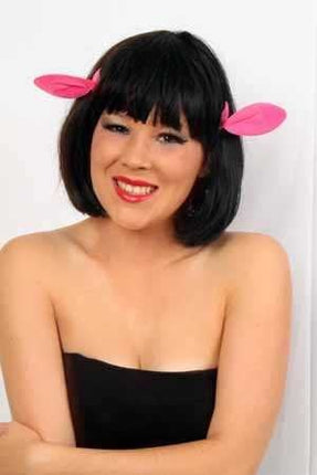 Haarklem met roze hazen oortjes