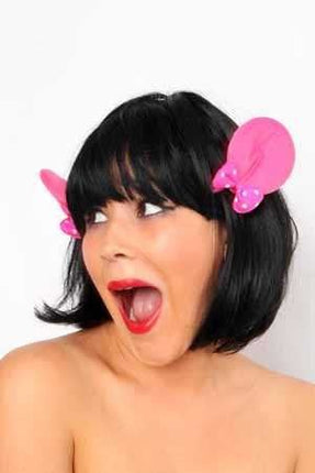 Haarklem met roze Mickey oortjes