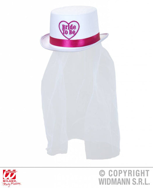 Hoge hoed met tekst bride to be