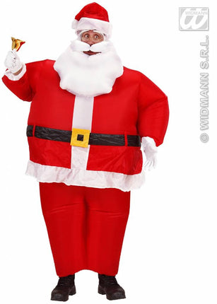 Kerstkleding: Opblaasbaar kerstmannenkostuum