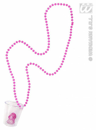 Ketting met piemel shotglaasje