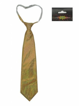 Kleding-accessoires: Stropdas Glitter goud Hologram