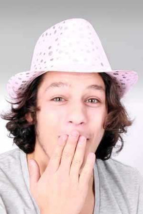 Metallic hoedje roze