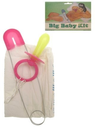 pamper, speld met speen roze