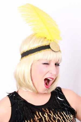 Party-accessoires: Charleston hoofdband met veer