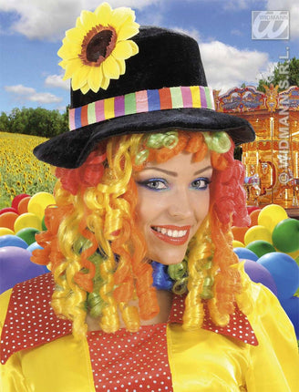 Party-accessoires: Clownspruik met hoed