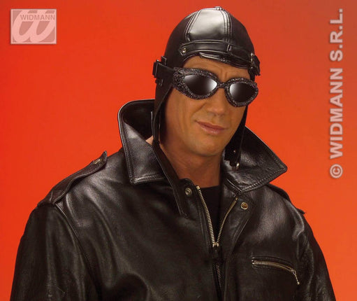 Party-accessoires: Hoed aviator, lederlook