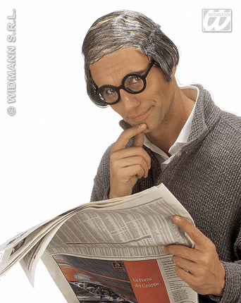 Party-accessoires: Kale kop oude man met "laatste" haar