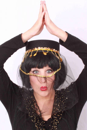 Party-accessoires: Suleika hoed (goud)