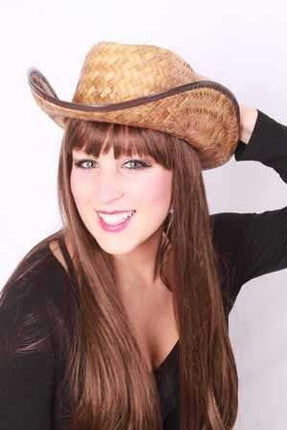 Party- & feest accessoires: Strohoed Cowboy