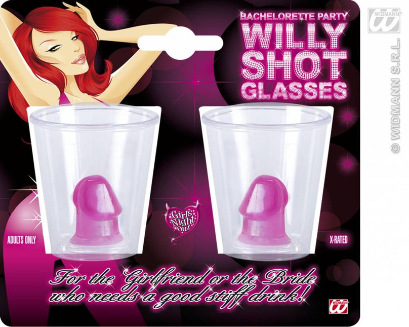 Piemel shotglaasjes set van 2