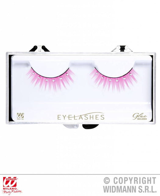 Roze puntige oogwimpers