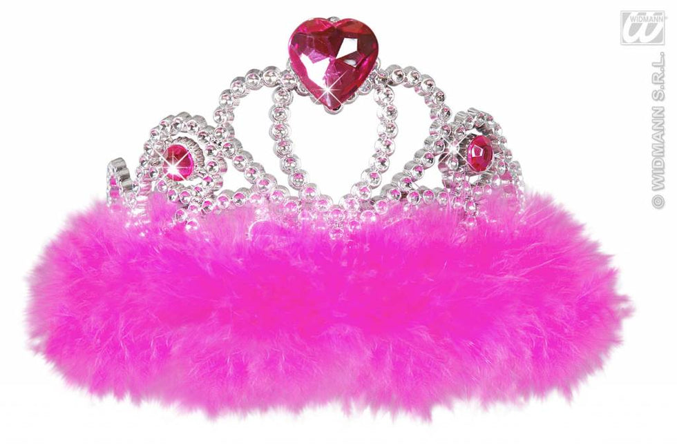 Roze tiara met hartje