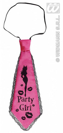 Satijnen stropdas Party girl