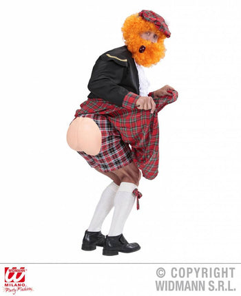 Schotse kilt met Blote kont
