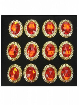 Sinterklaas-accessoires: Luxe Sint-ring met "Goud met Robijn"