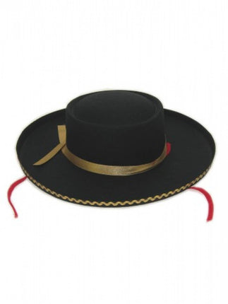 Spaanse hoed met zigzag galon