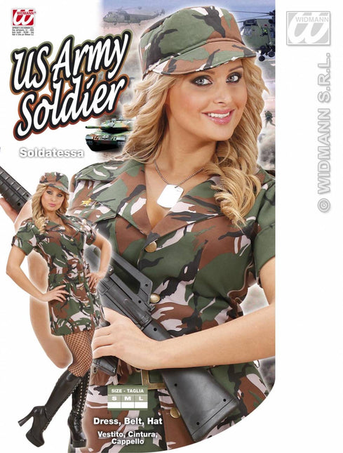 Vrijgezellen-feest-kleding: American Army-girl