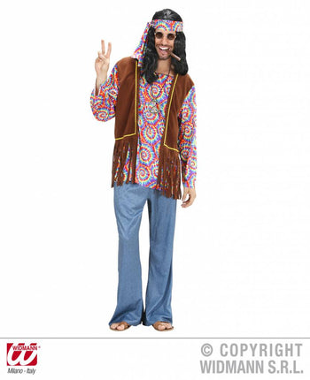 Vrijgezellen-outfit: Hippie man psychedelisch