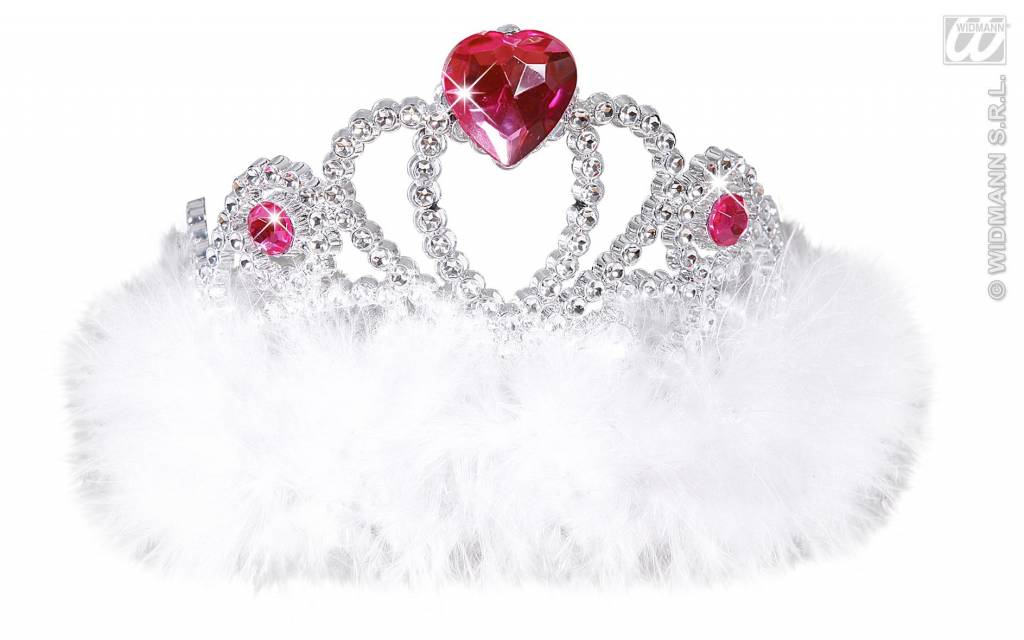 Witte tiara met hartje