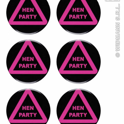 Buttons Hen Party set van 6