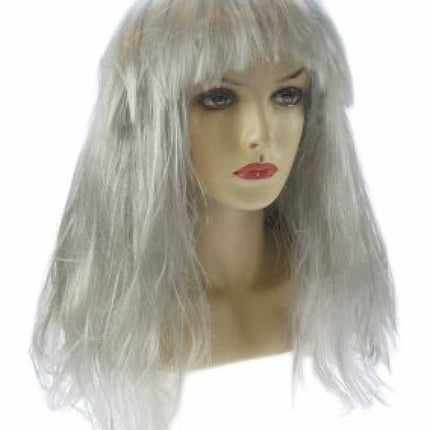 Carnaval- & feest accessoires: Pruik, lang haar met pony