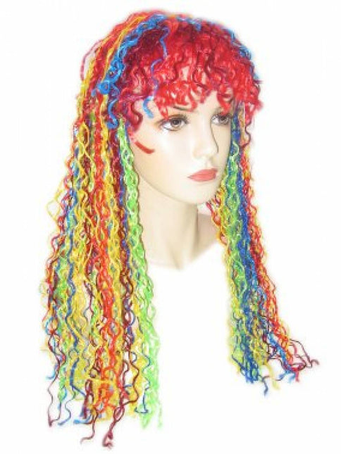 Carnaval- & feest accessoires: Pruik Regenboog