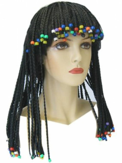 Carnaval- & feest accessoires: Rasta pruik met kralen