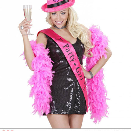 Fedora hoed party girl roze