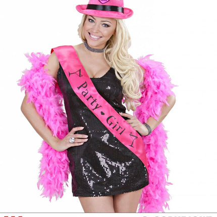 Fedora hoed party girl roze