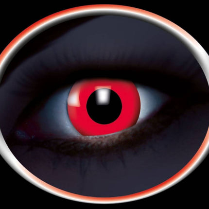 Feest-accessoires: Contactlens Flash Rood