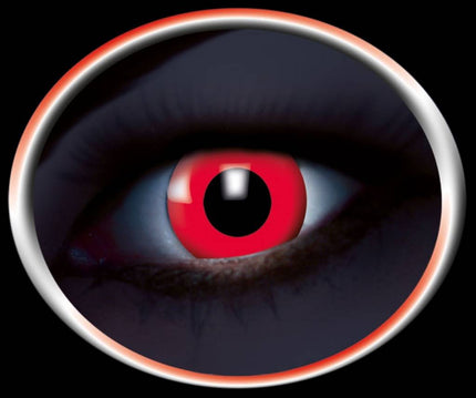 Feest-accessoires: Contactlens Flash Rood