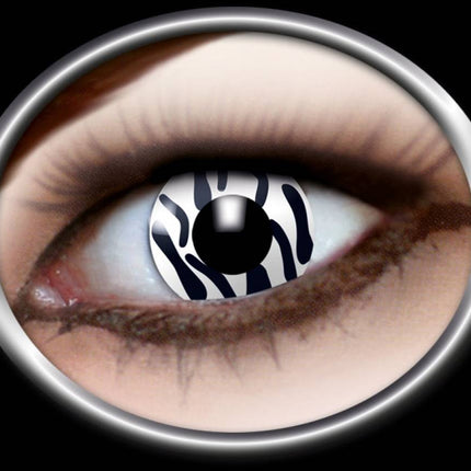 Feest-accessoires: Contactlens Zebra