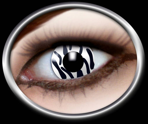 Feest-accessoires: Contactlens Zebra