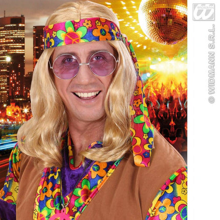 Feestaccessoires: Hippie-pruik "Flower"