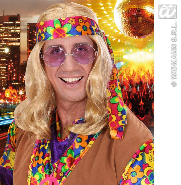 Feestaccessoires: Hippie-pruik "Flower"